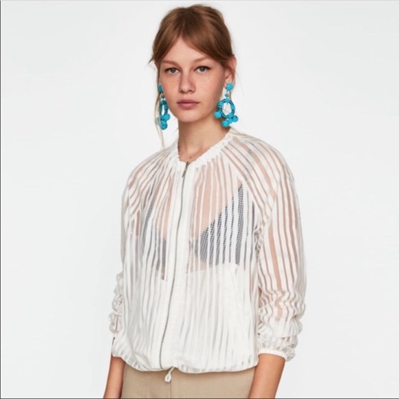 zara sheer jacket
